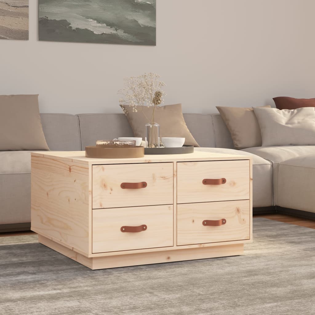 Couchtisch 80x80x45 cm Massivholz Kiefer - Pazzar.ch