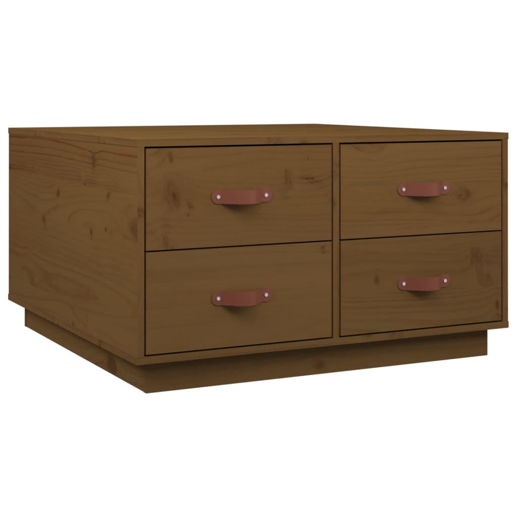 Couchtisch Honigbraun 80x80x45 cm Massivholz Kiefer - Pazzar.ch