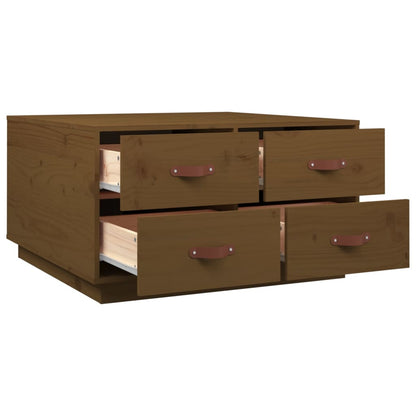 Couchtisch Honigbraun 80x80x45 cm Massivholz Kiefer - Pazzar.ch