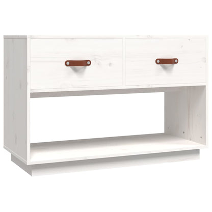 TV-Schrank Weiß 90x40x60 cm Massivholz Kiefer - Pazzar.ch
