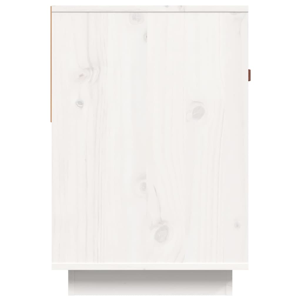 TV-Schrank Weiß 90x40x60 cm Massivholz Kiefer - Pazzar.ch