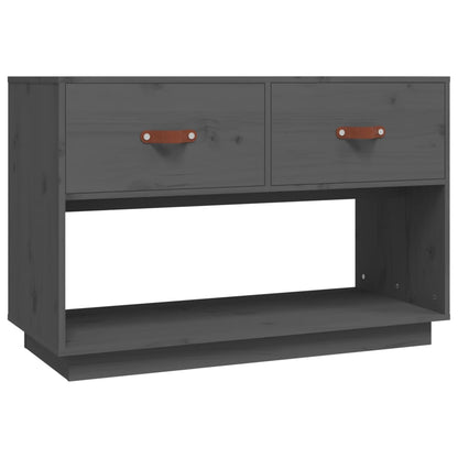 TV-Schrank Grau 90x40x60 cm Massivholz Kiefer - Pazzar.ch
