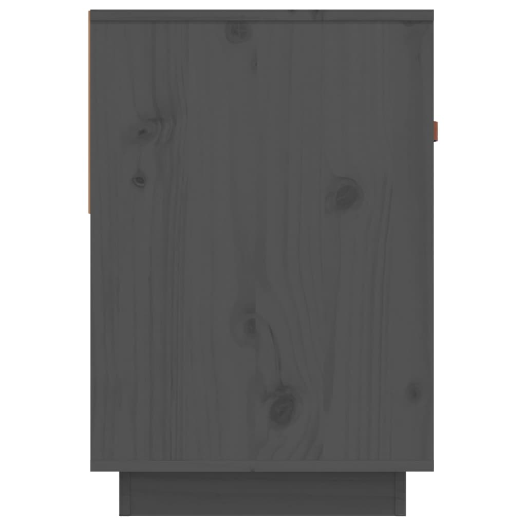 TV-Schrank Grau 90x40x60 cm Massivholz Kiefer - Pazzar.ch