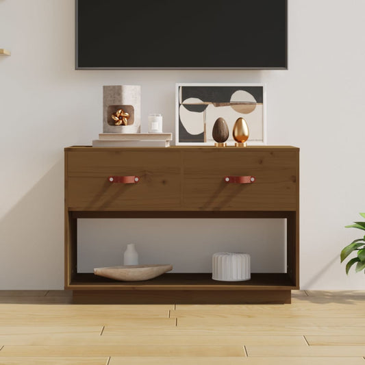 TV-Schrank Honigbraun 90x40x60 cm Massivholz Kiefer - Pazzar.ch