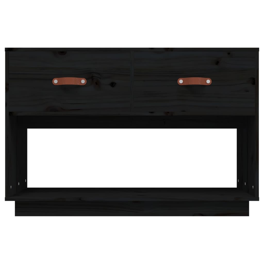 TV-Schrank Schwarz 90x40x60 cm Massivholz Kiefer - Pazzar.ch