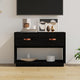 TV-Schrank Schwarz 90x40x60 cm Massivholz Kiefer