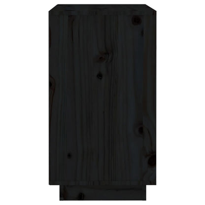 Weinregal Schwarz 55,5x34x61 cm Massivholz Kiefer - Pazzar.ch