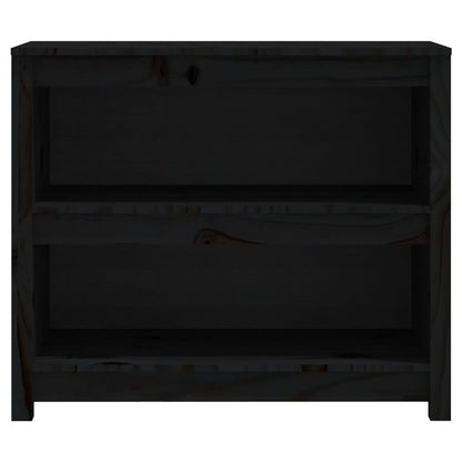 Bücherregal Schwarz 80x35x68 cm Massivholz Kiefer - Pazzar.ch