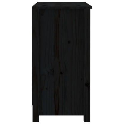 Bücherregal Schwarz 80x35x68 cm Massivholz Kiefer - Pazzar.ch