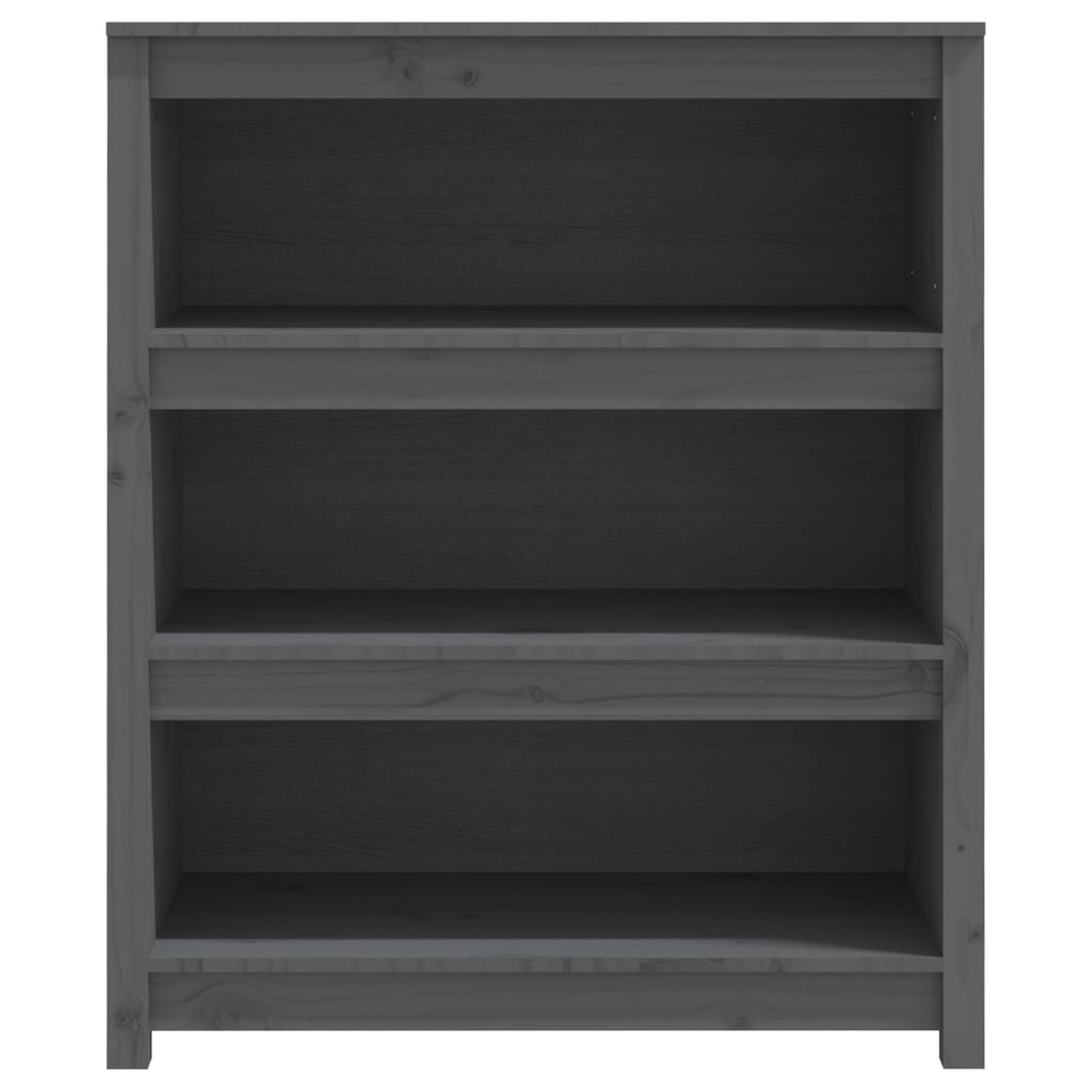 Bücherregal Grau 80x35x97 cm Massivholz Kiefer - Pazzar.ch