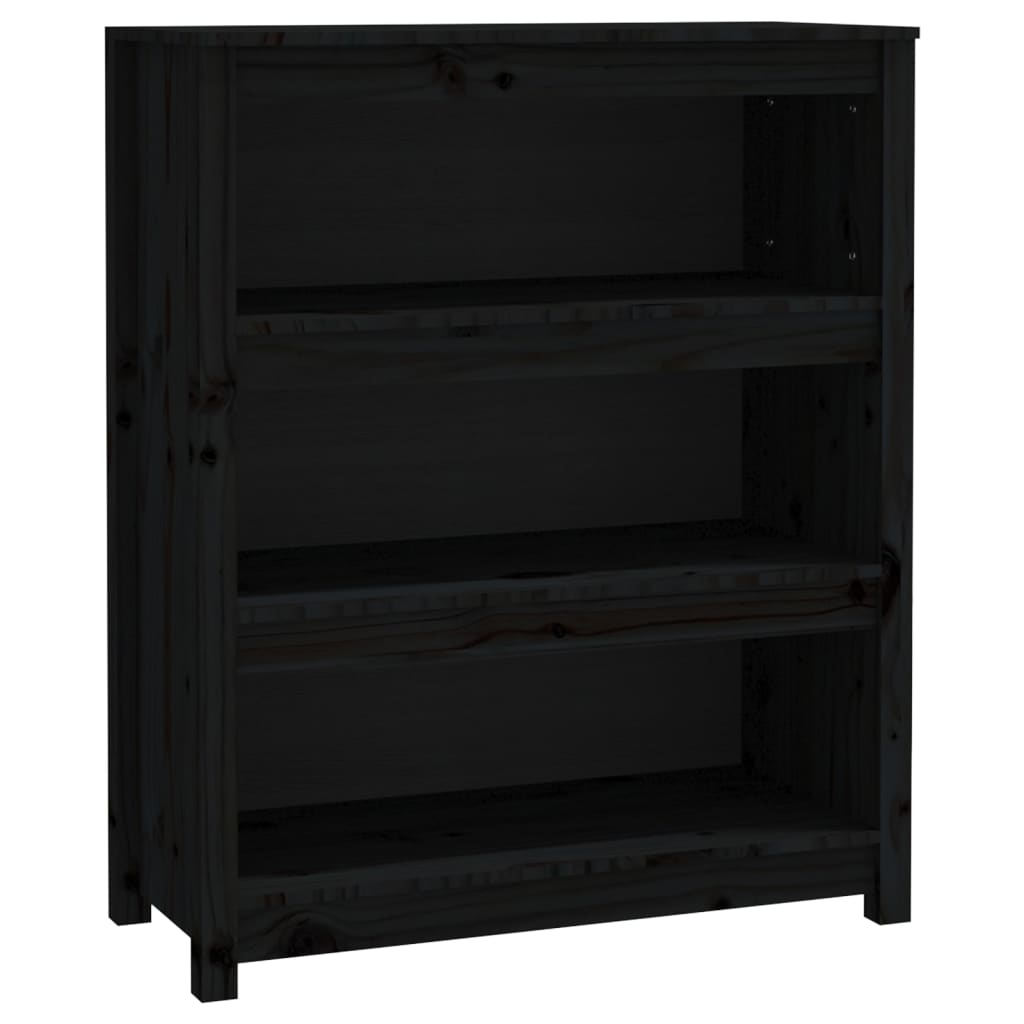 Bücherregal Schwarz 80x35x97 cm Massivholz Kiefer - Pazzar.ch