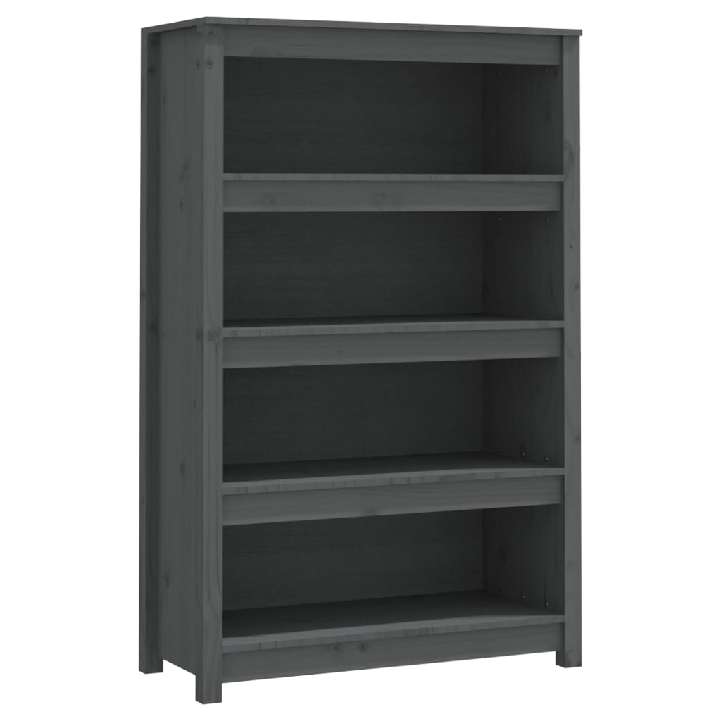 Bücherregal Grau 80x35x126 cm Massivholz Kiefer - Pazzar.ch