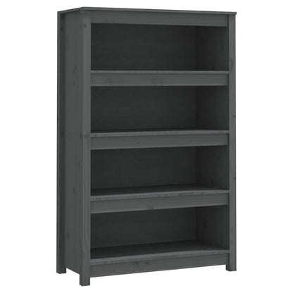 Bücherregal Grau 80x35x126 cm Massivholz Kiefer - Pazzar.ch
