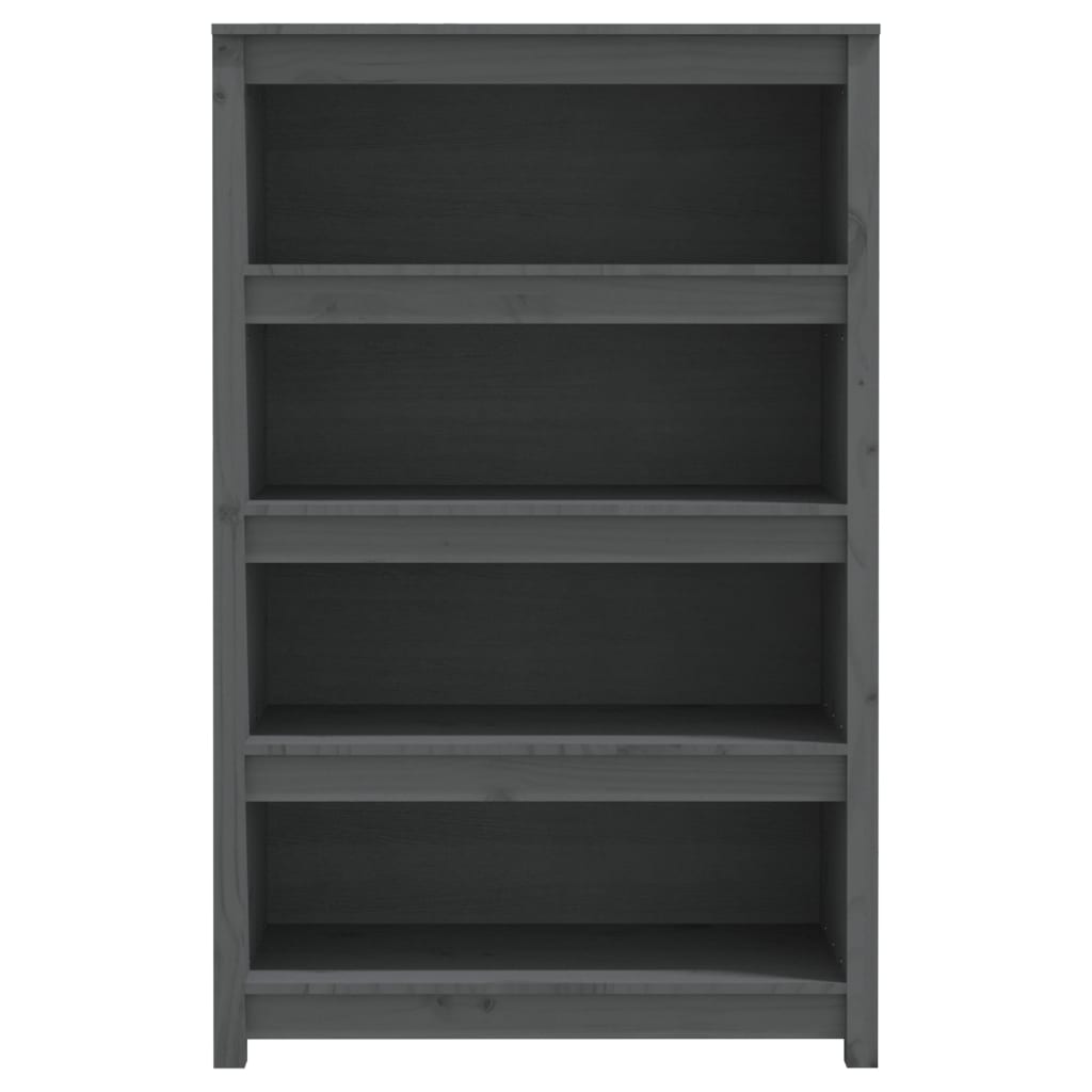 Bücherregal Grau 80x35x126 cm Massivholz Kiefer - Pazzar.ch