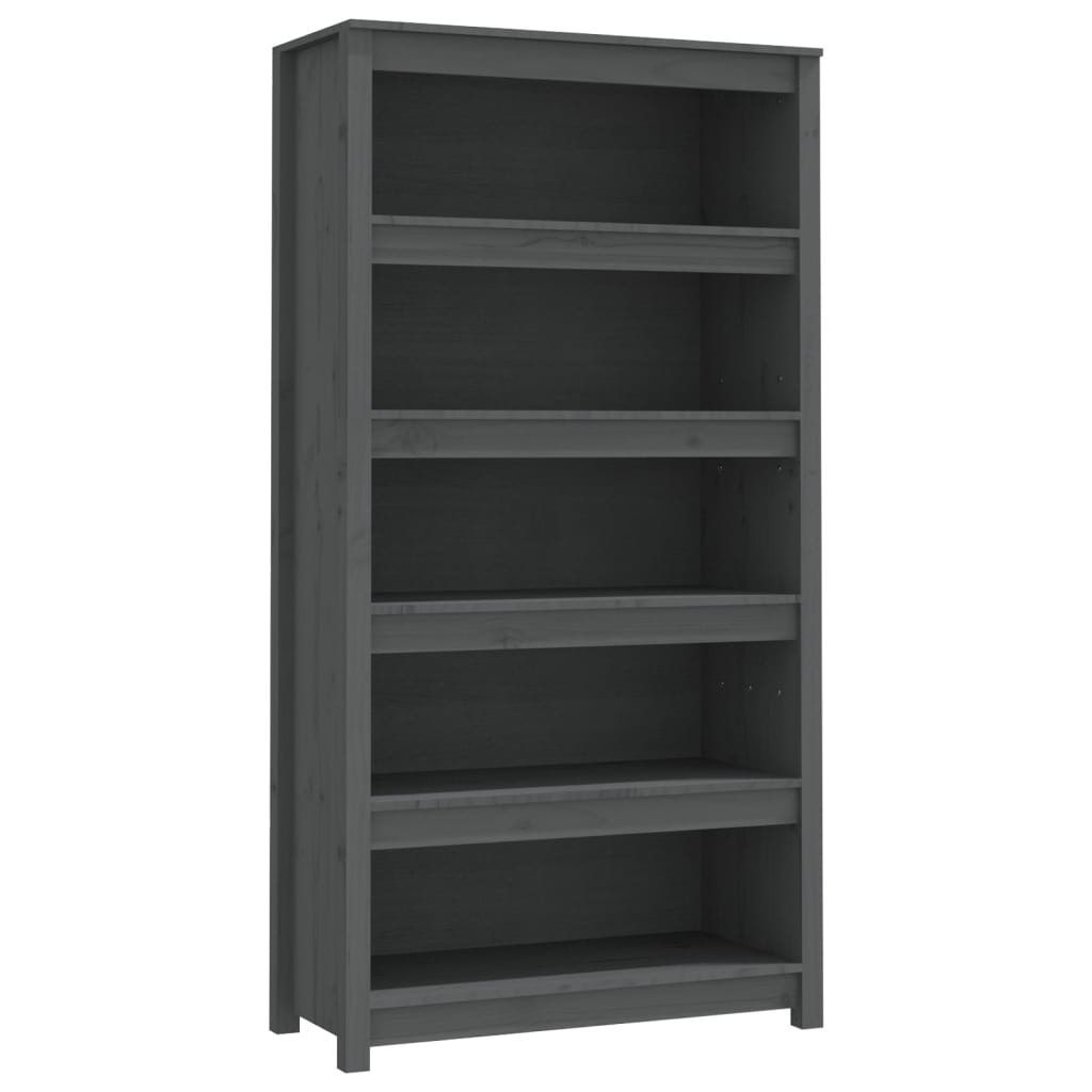 Bücherregal Grau 80x35x154 cm Massivholz Kiefer - Pazzar.ch