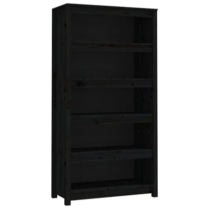 Bücherregal Schwarz 80x35x154 cm Massivholz Kiefer - Pazzar.ch