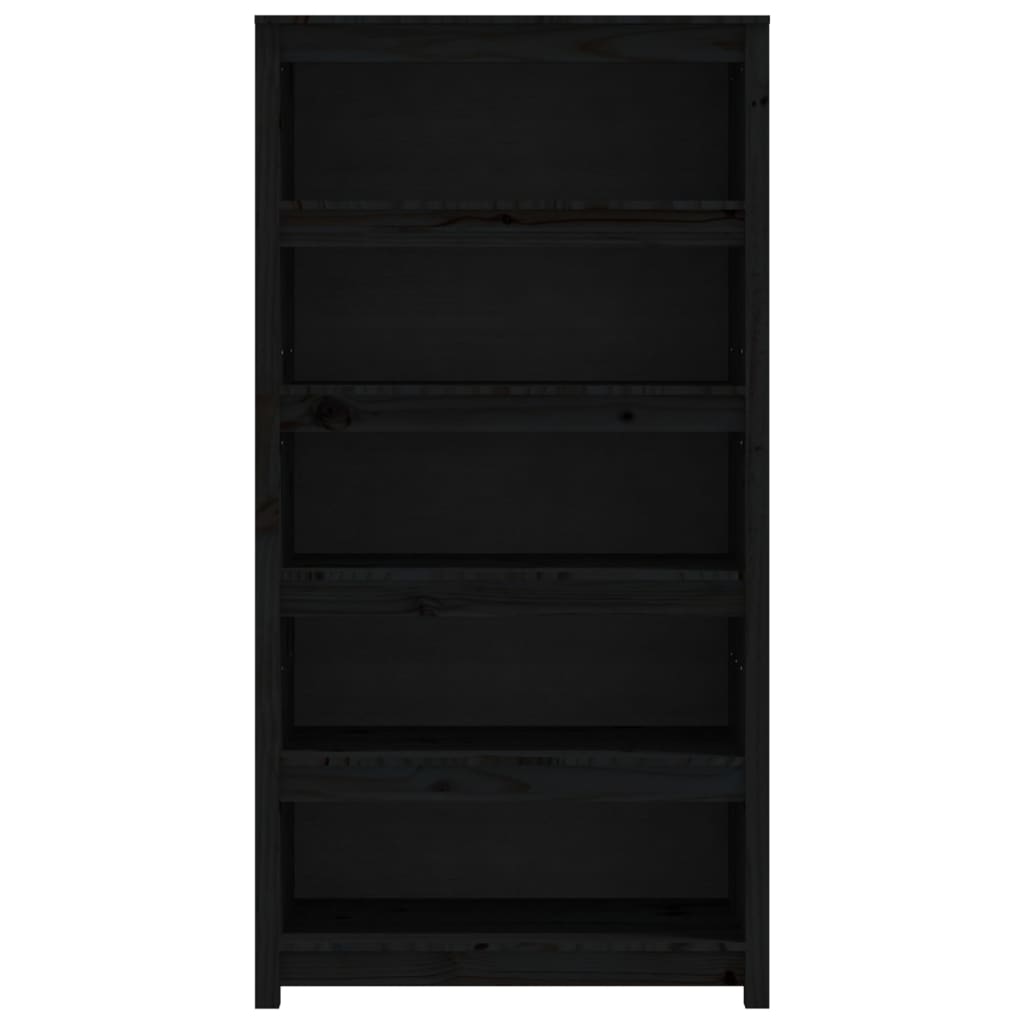Bücherregal Schwarz 80x35x154 cm Massivholz Kiefer - Pazzar.ch