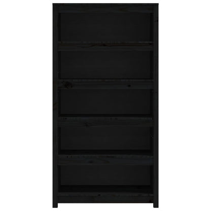 Bücherregal Schwarz 80x35x154 cm Massivholz Kiefer - Pazzar.ch