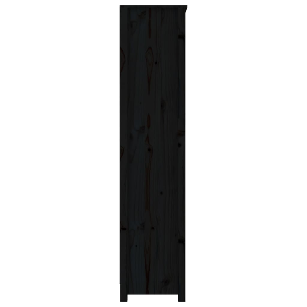 Bücherregal Schwarz 80x35x154 cm Massivholz Kiefer - Pazzar.ch
