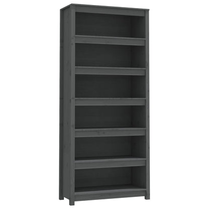 Bücherregal Grau 80x35x183 cm Massivholz Kiefer - Pazzar.ch