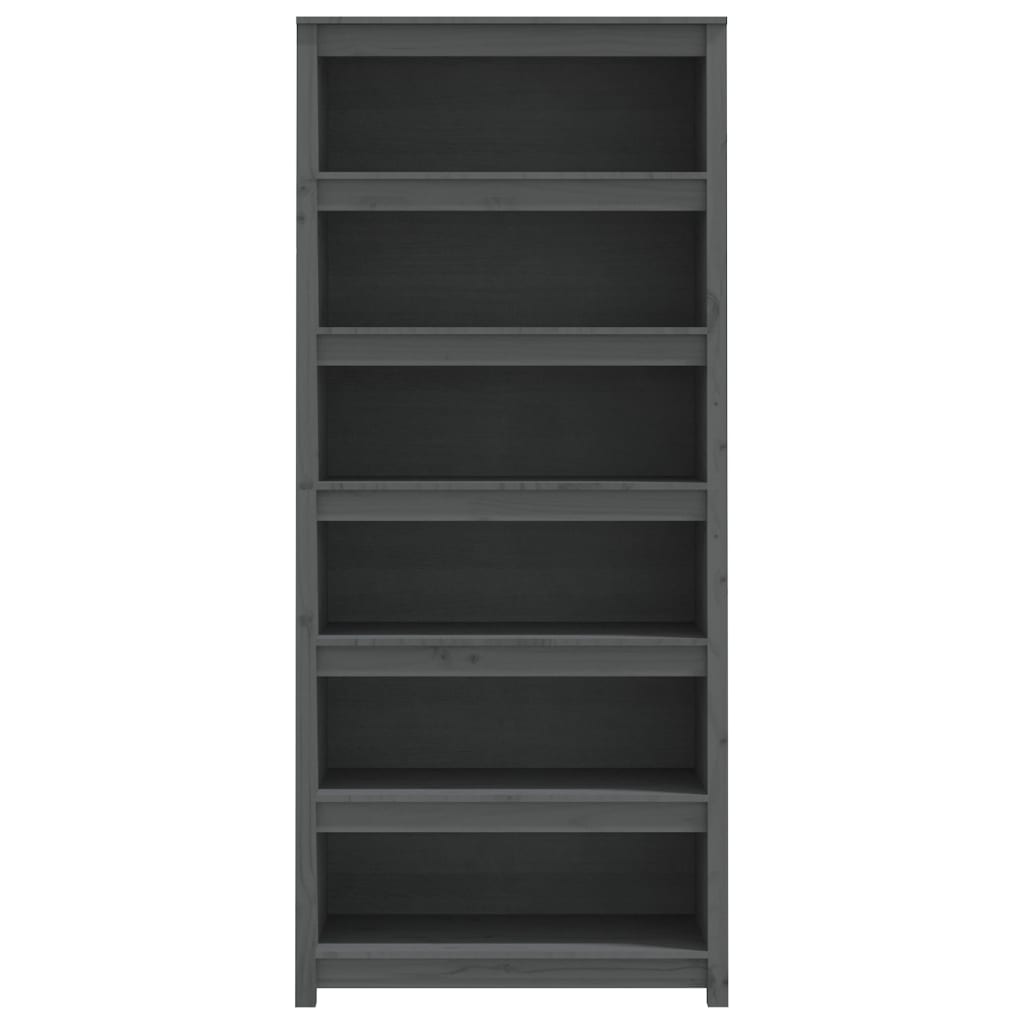 Bücherregal Grau 80x35x183 cm Massivholz Kiefer - Pazzar.ch