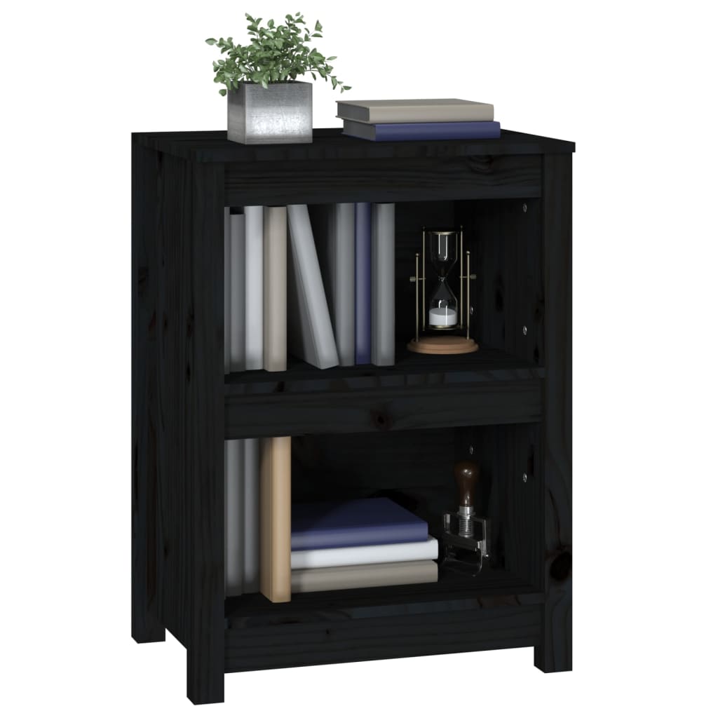 Bücherregal Schwarz 50x35x68 cm Massivholz Kiefer - Pazzar.ch
