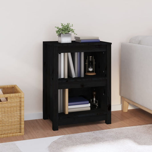 Bücherregal Schwarz 50x35x68 cm Massivholz Kiefer - Pazzar.ch