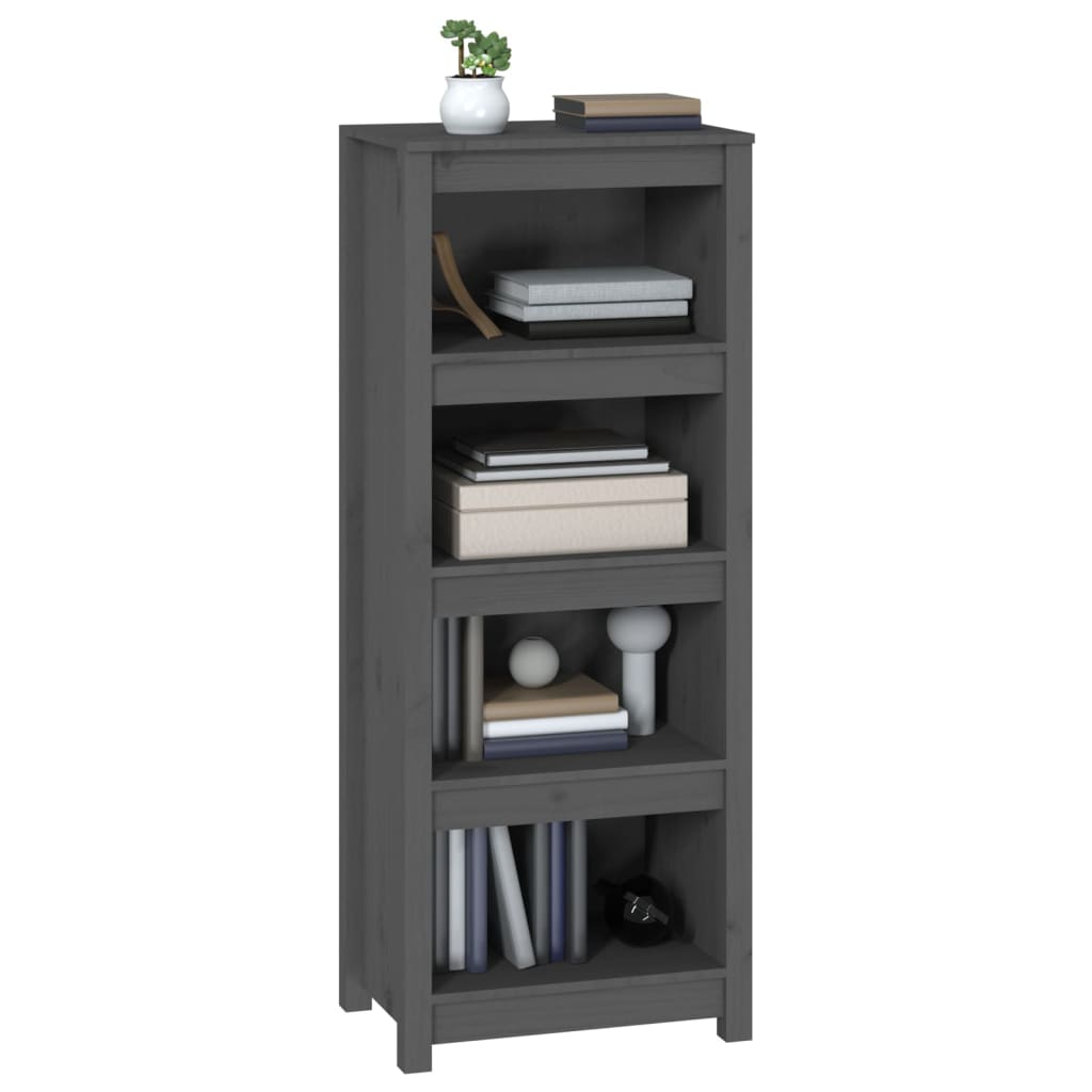 Bücherregal Grau 50x35x125,5 cm Massivholz Kiefer - Pazzar.ch