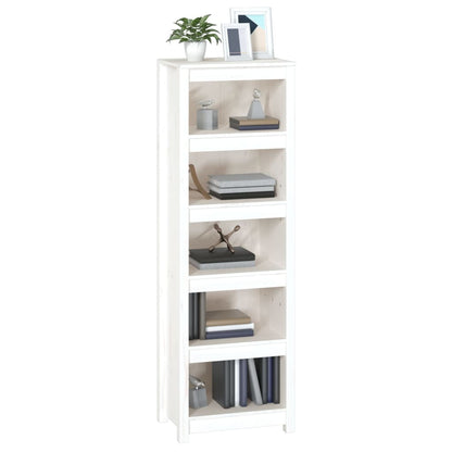Bücherregal Weiß 50x35x154 cm Massivholz Kiefer - Pazzar.ch