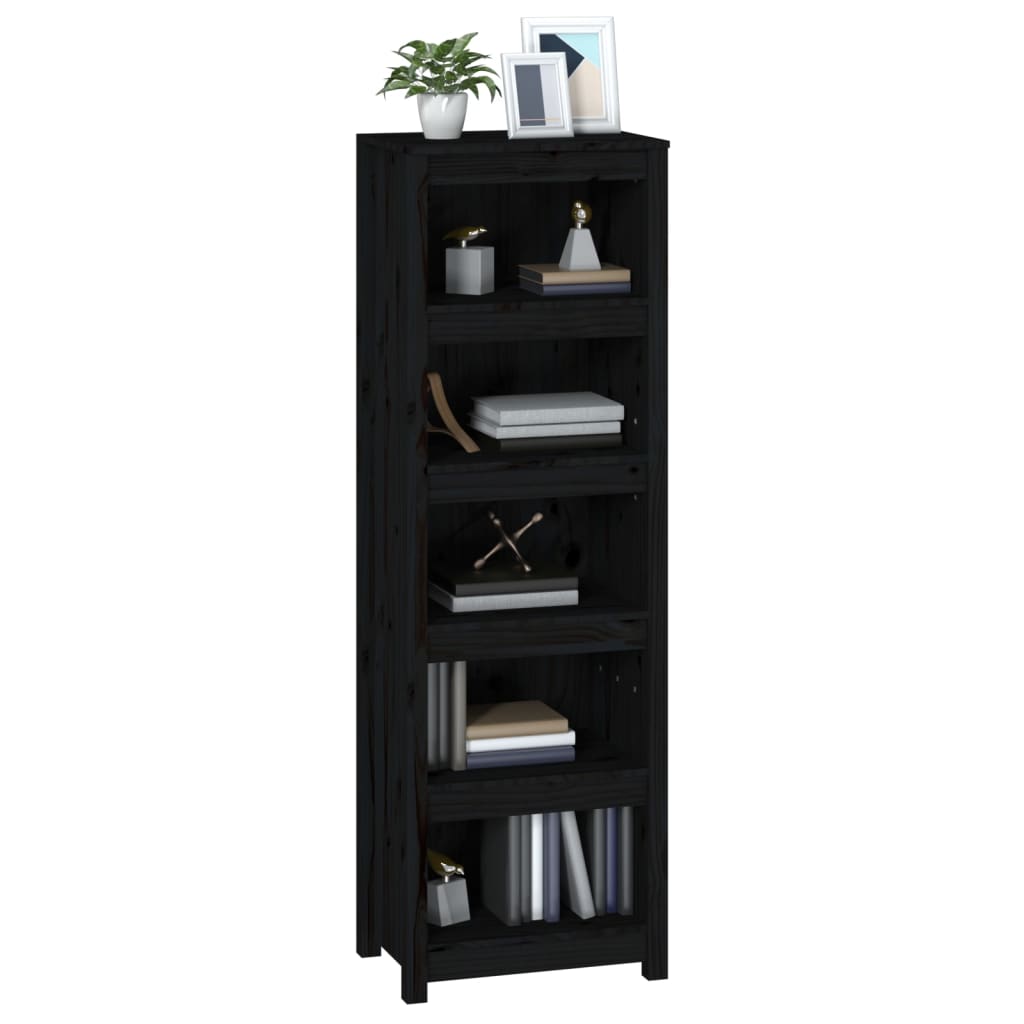 Bücherregal Schwarz 50x35x154 cm Massivholz Kiefer - Pazzar.ch