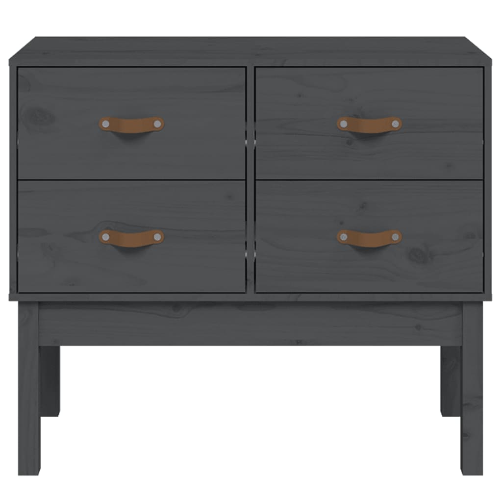 Konsolenschrank Grau 90x40x78 cm Massivholz Kiefer - Pazzar.ch