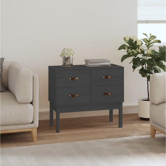 Konsolenschrank Grau 90x40x78 cm Massivholz Kiefer - Pazzar.ch