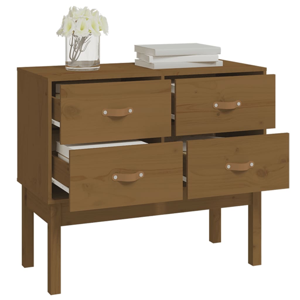 Konsolenschrank Honigbraun 90x40x78 cm Massivholz Kiefer - Pazzar.ch