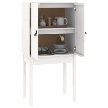 Highboard Weiß 60x40x120 cm Massivholz Kiefer - Pazzar.ch