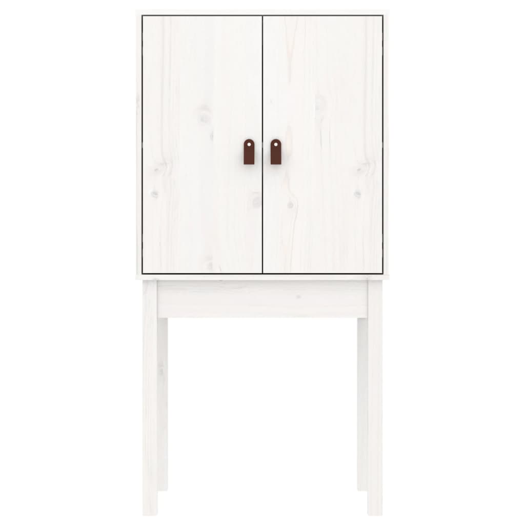 Highboard Weiß 60x40x120 cm Massivholz Kiefer