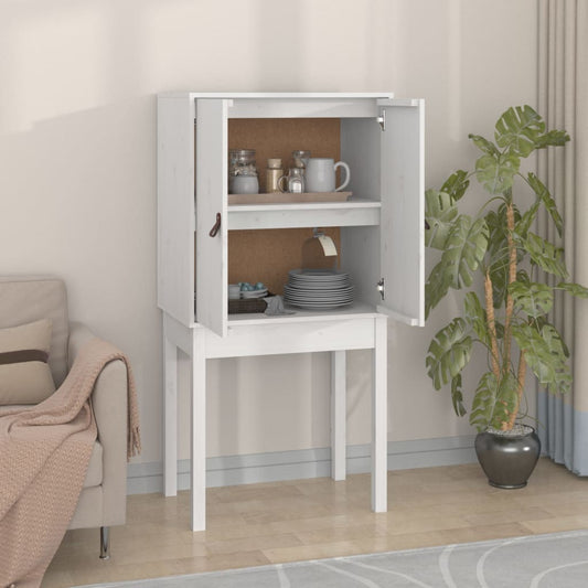 Highboard Weiß 60x40x120 cm Massivholz Kiefer - Pazzar.ch