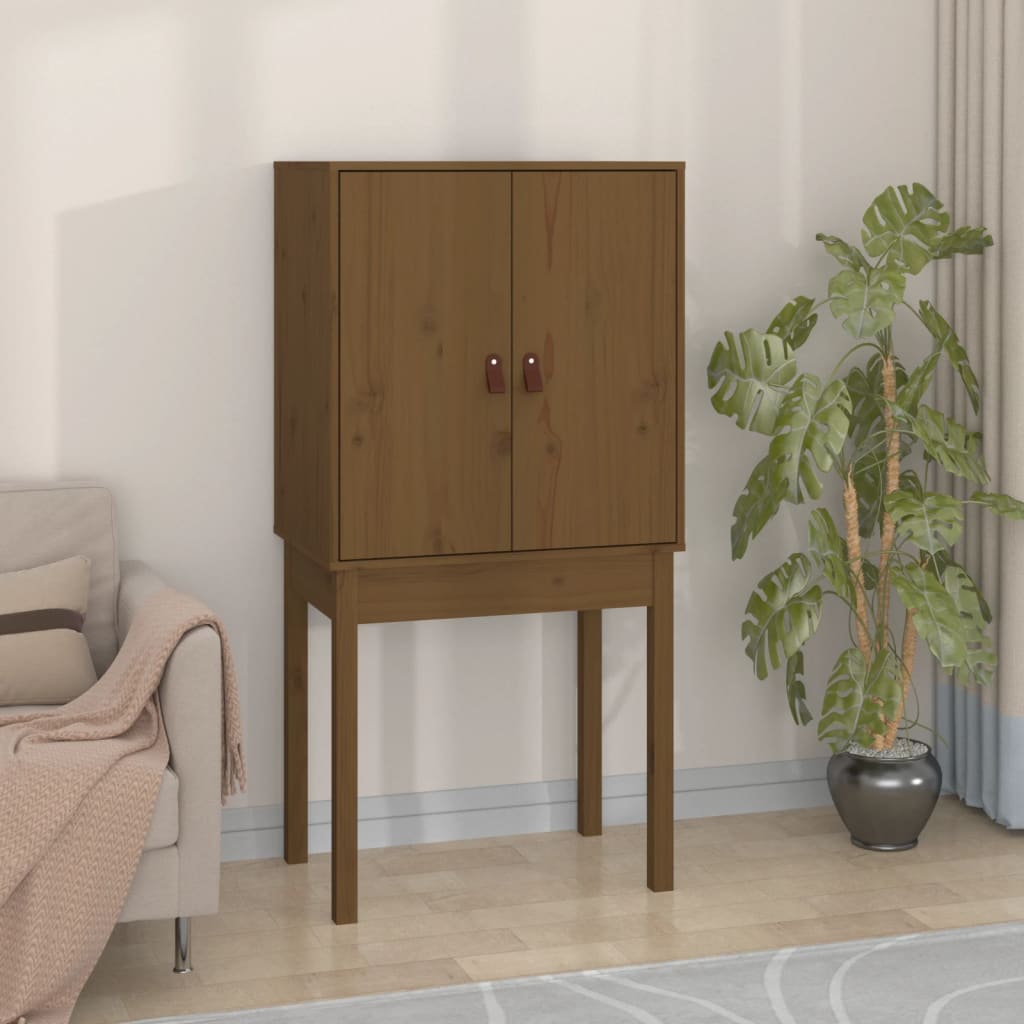 Highboard Honigbraun 60x40x120 cm Massivholz Kiefer - Pazzar.ch