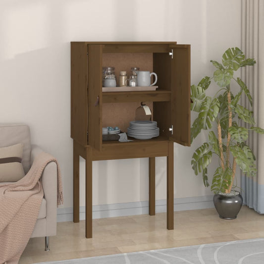 Highboard Honigbraun 60x40x120 cm Massivholz Kiefer - Pazzar.ch