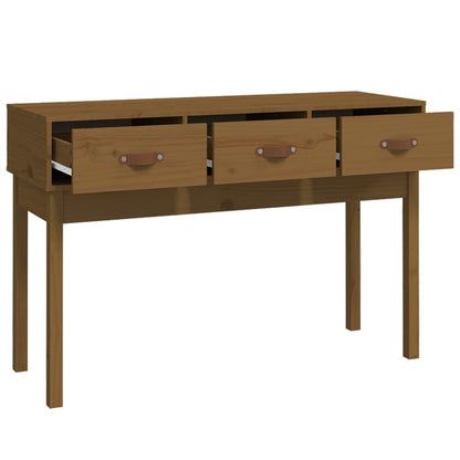 Konsolentisch Honigbraun 114x40x75 cm Massivholz Kiefer - Pazzar.ch