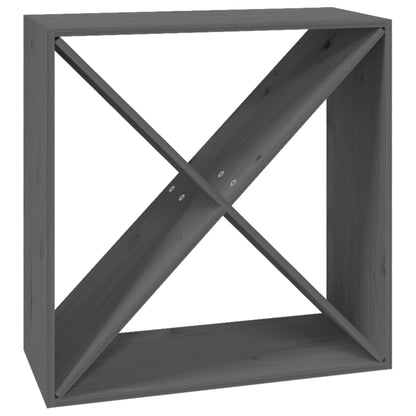 Weinregal Grau 62x25x62 cm Massivholz Kiefer - Pazzar.ch