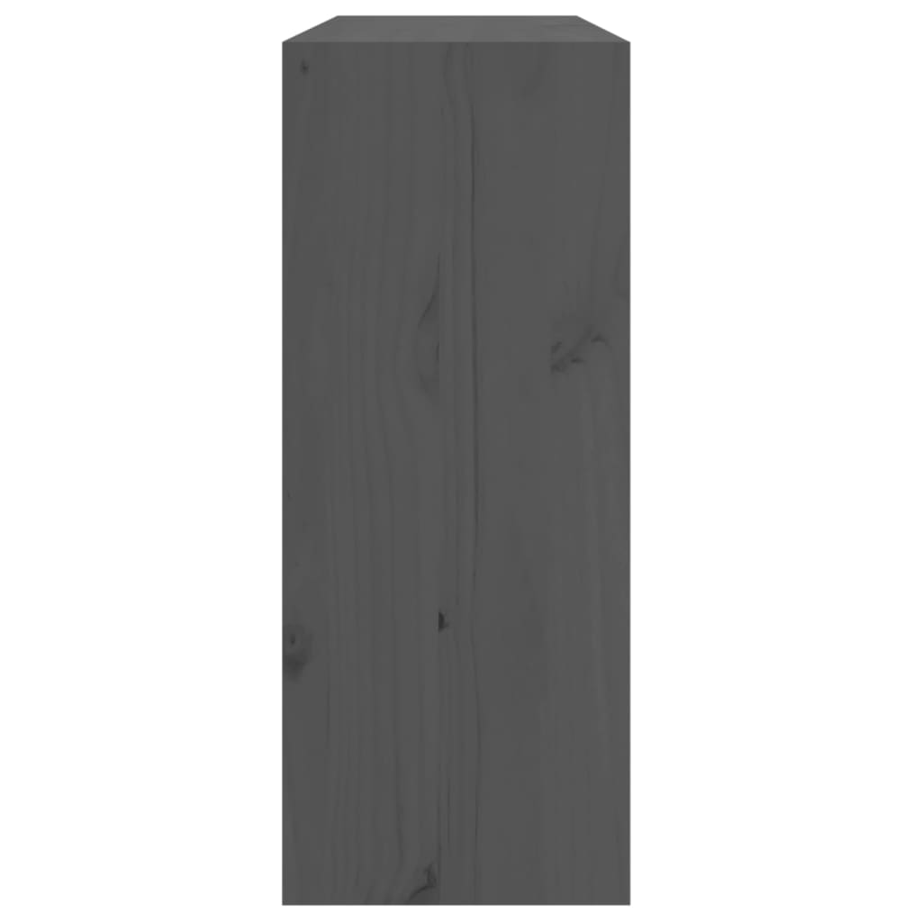 Weinregal Grau 62x25x62 cm Massivholz Kiefer - Pazzar.ch