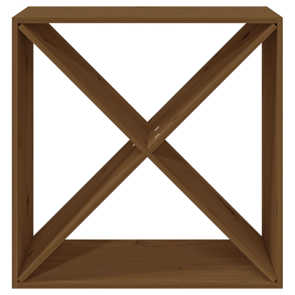 Weinregal Honigbraun 62x25x62 cm Massivholz Kiefer - Pazzar.ch