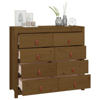 Beistellschrank Honigbraun 100x40x90 cm Massivholz Kiefer - Pazzar.ch