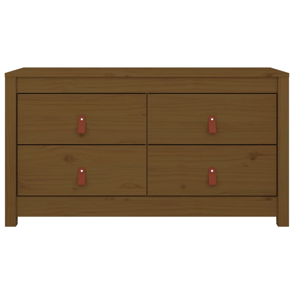 Beistellschrank Honigbraun 100x40x54 cm Massivholz Kiefer