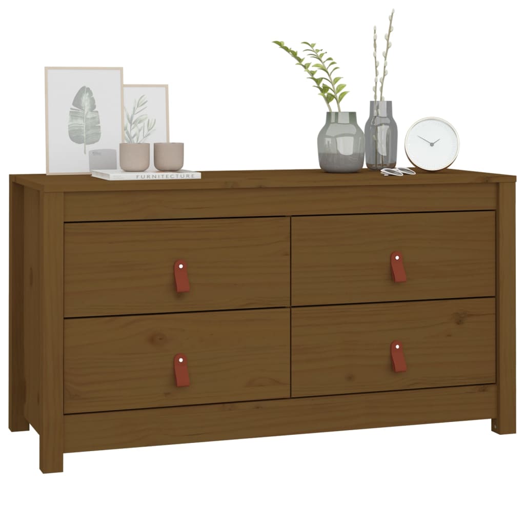 Beistellschrank Honigbraun 100x40x54 cm Massivholz Kiefer - Pazzar.ch