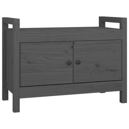 Flurbank Grau 80x40x60 cm Massivholz Kiefer - Pazzar.ch