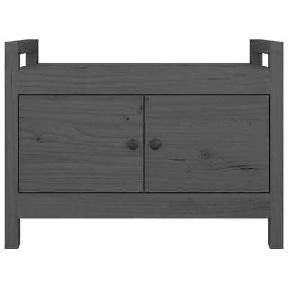 Flurbank Grau 80x40x60 cm Massivholz Kiefer - Pazzar.ch