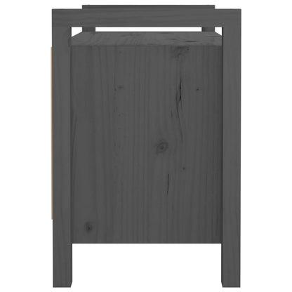 Flurbank Grau 80x40x60 cm Massivholz Kiefer - Pazzar.ch