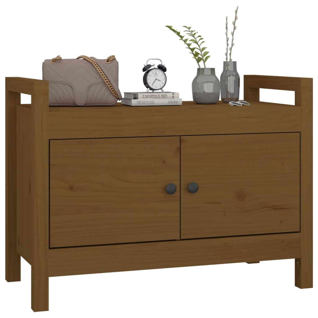 Flurbank Honigbraun 80x40x60 cm Massivholz Kiefer - Pazzar.ch