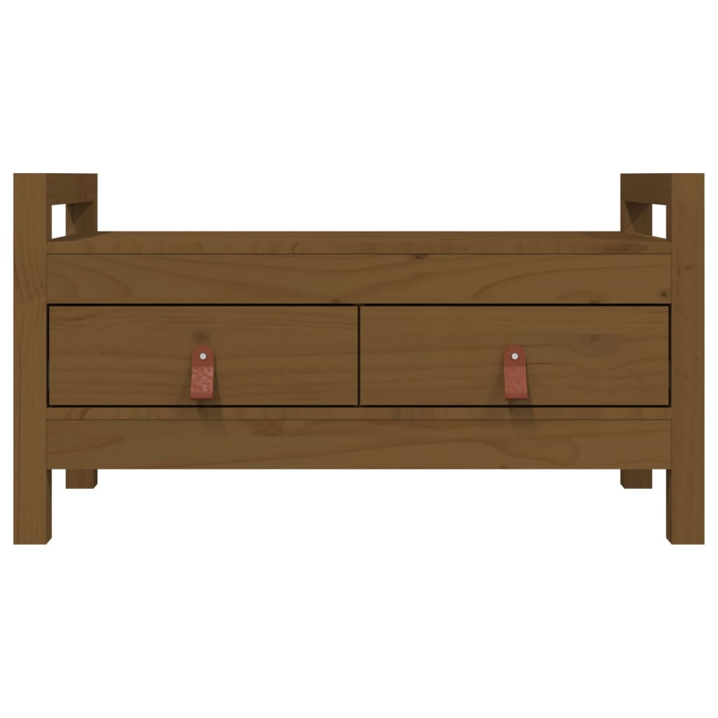 Flurbank Honigbraun 80x40x43 cm Massivholz Kiefer - Pazzar.ch